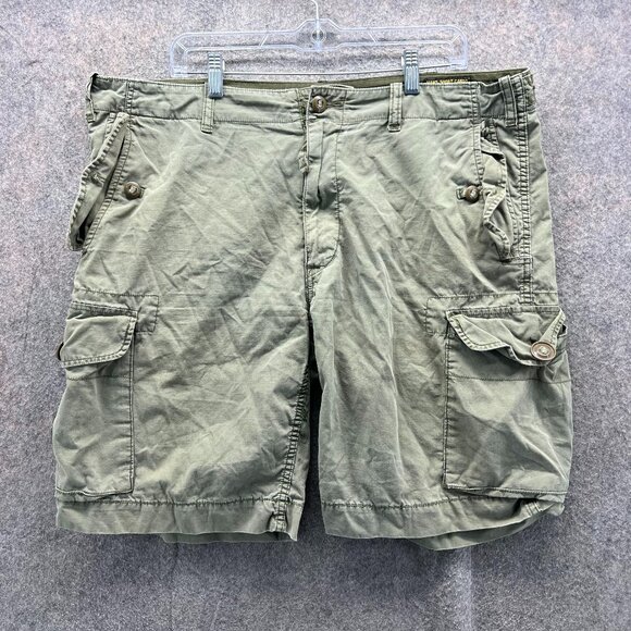 Vintage Ralph Lauren Shorts Men 40 Green Surplus Fit Cargo Military Utility 90s - Picture 1 of 10